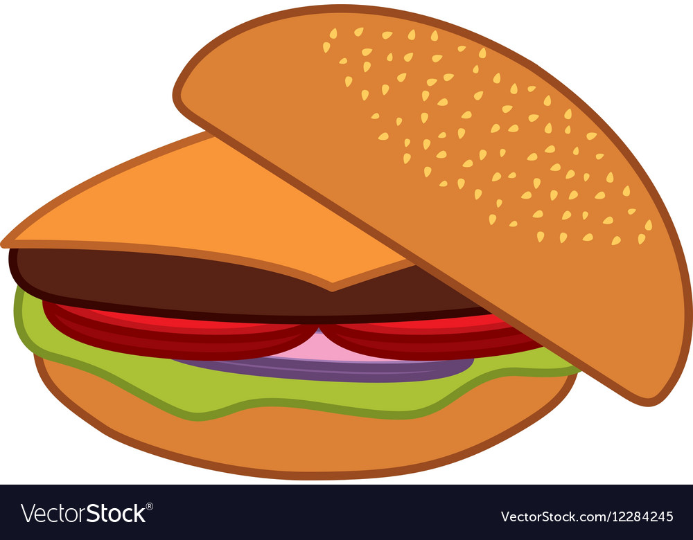 Hamburger fast food icon