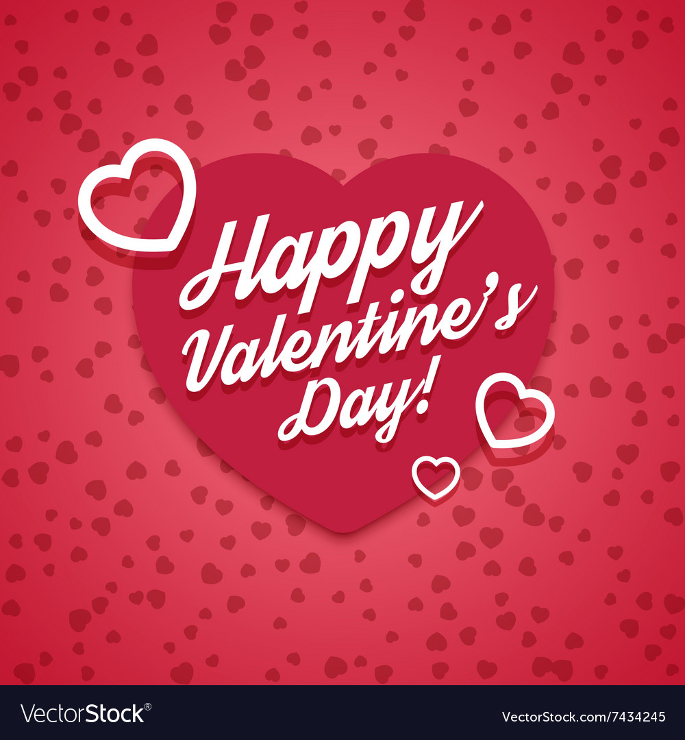 Happy Valentines day Greeting Card Royalty Free Vector Image