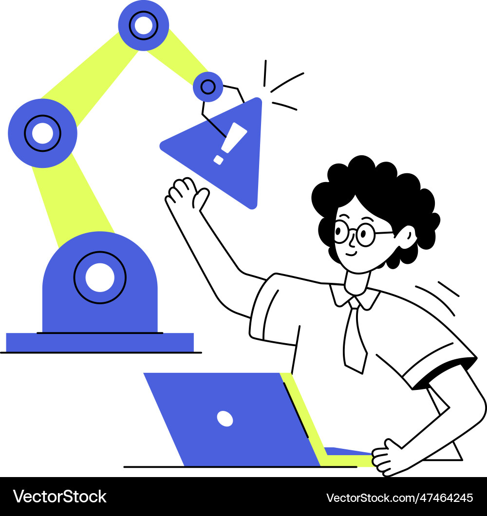 Robotic arm Royalty Free Vector Image - VectorStock
