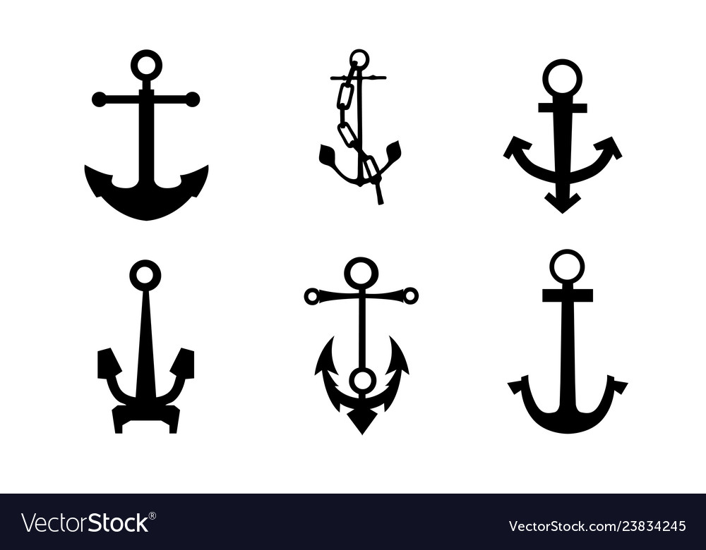 Sea anchors silhouette