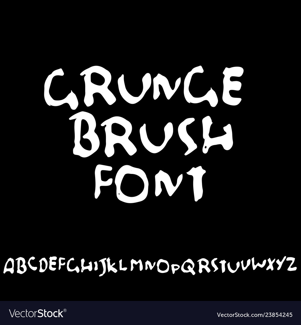 Simple alphabet letters handdrawn grunge ink font