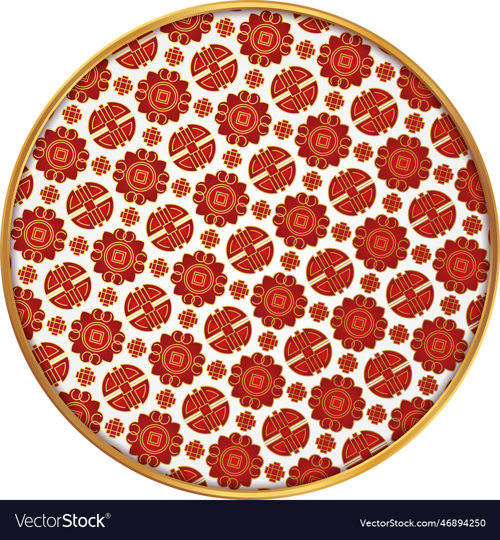 Chinese round frame pattern circle