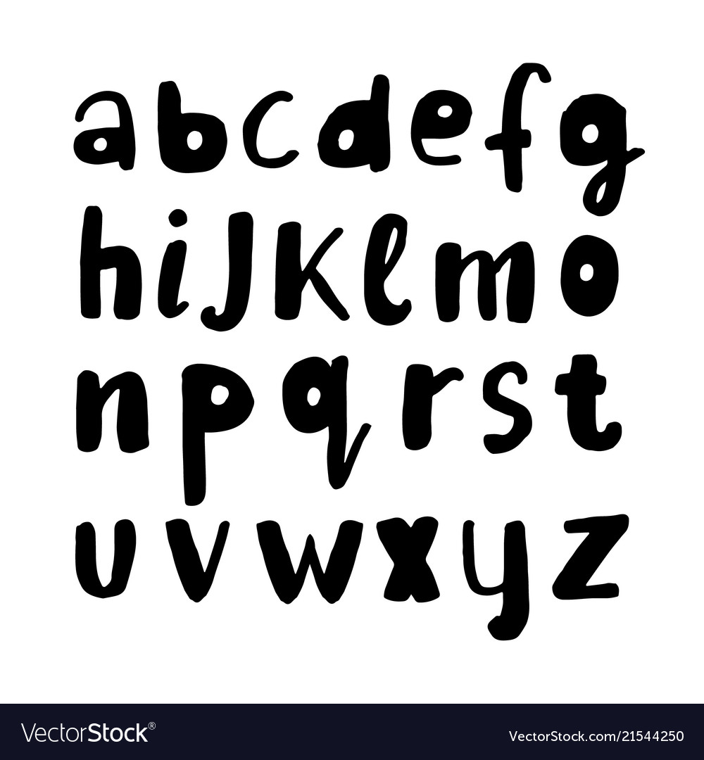 Creative hand drawn alphabet stylish abc made Vector Image