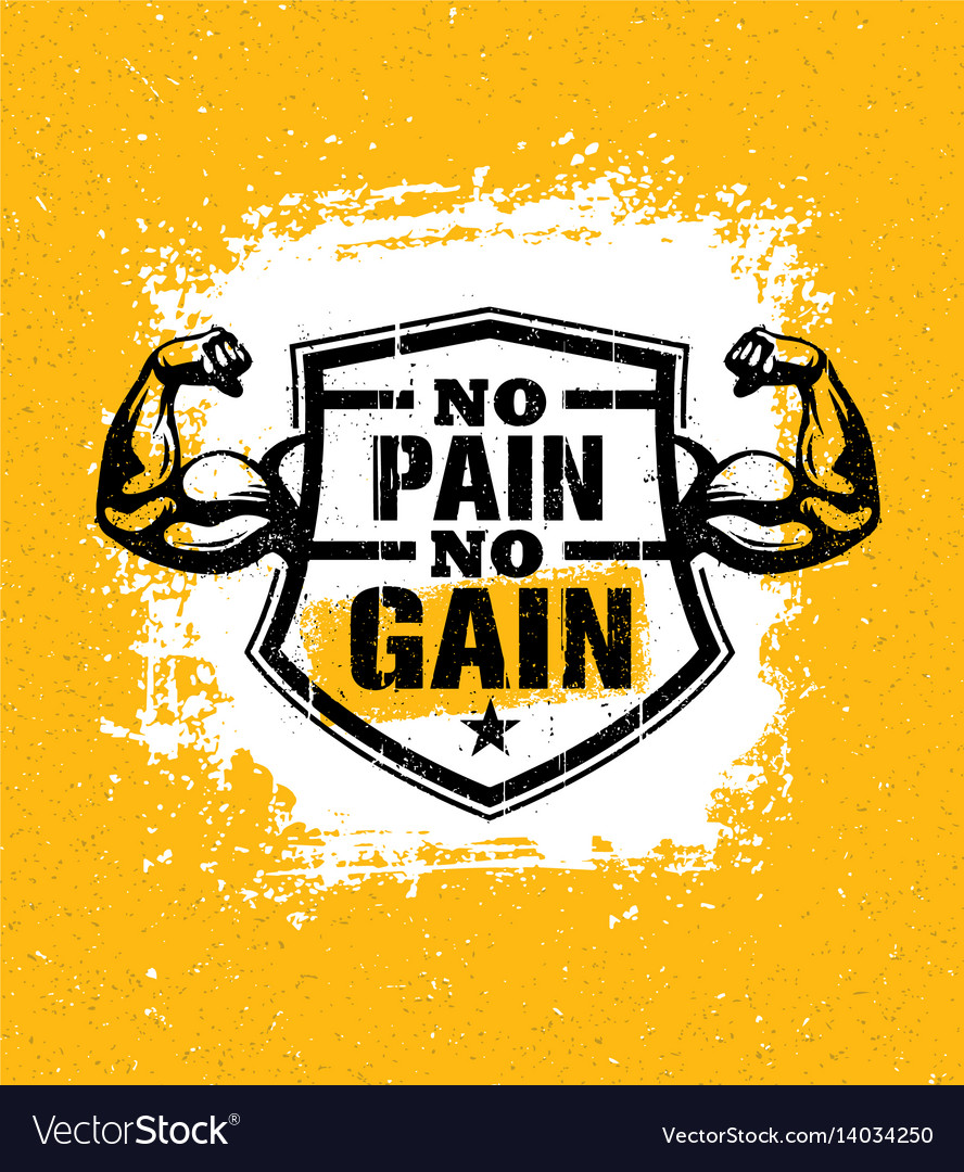 No Pain No Gain Gym Workout Motivation Quote