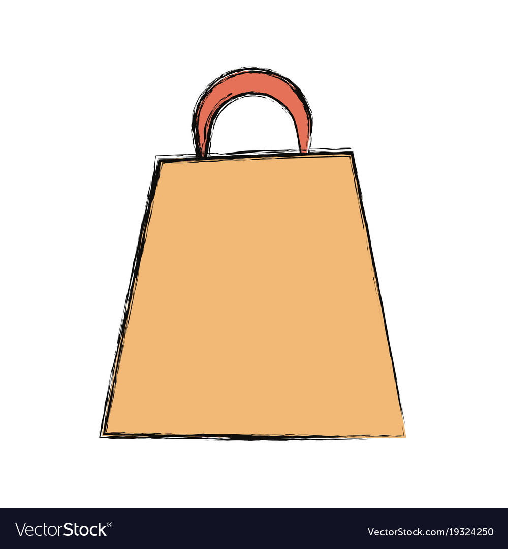 Shopping bag isolated cartoon