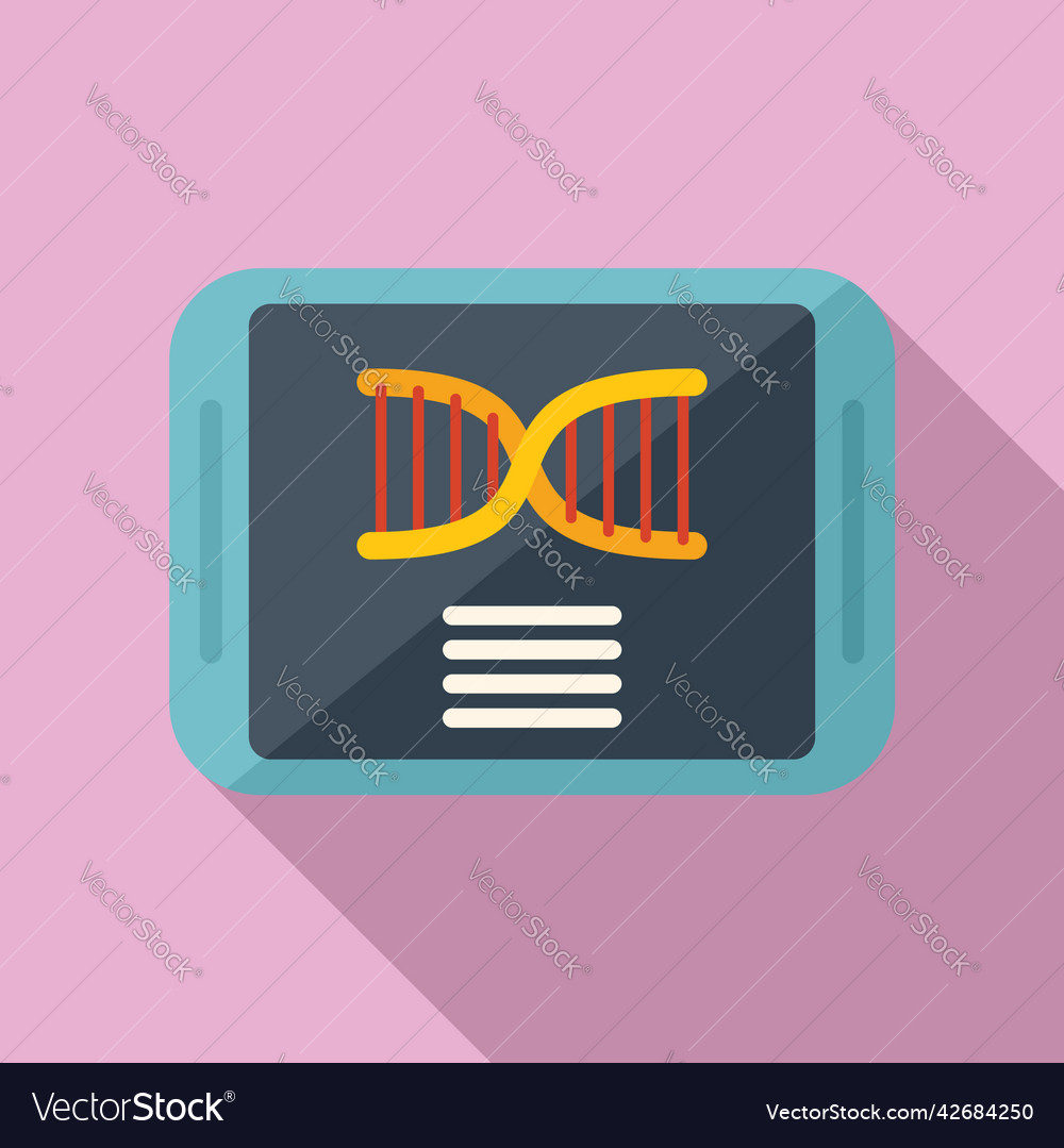 Tablet Telemedicine Icon Flat Online Royalty Free Vector