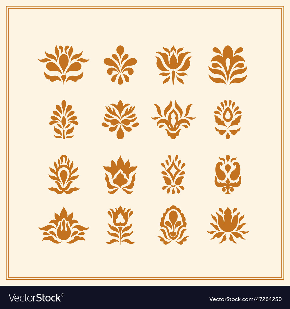 Text boarder divider mughal symbol for printing Vector Image