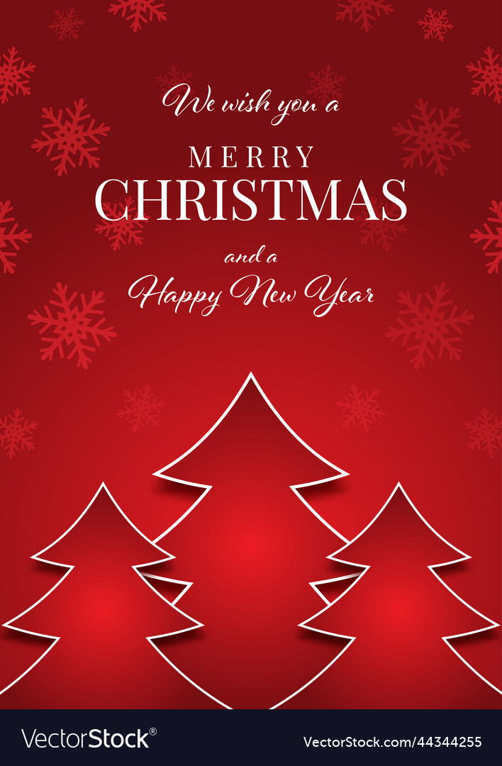 Christmas card with tree design Royalty Free Vector Image