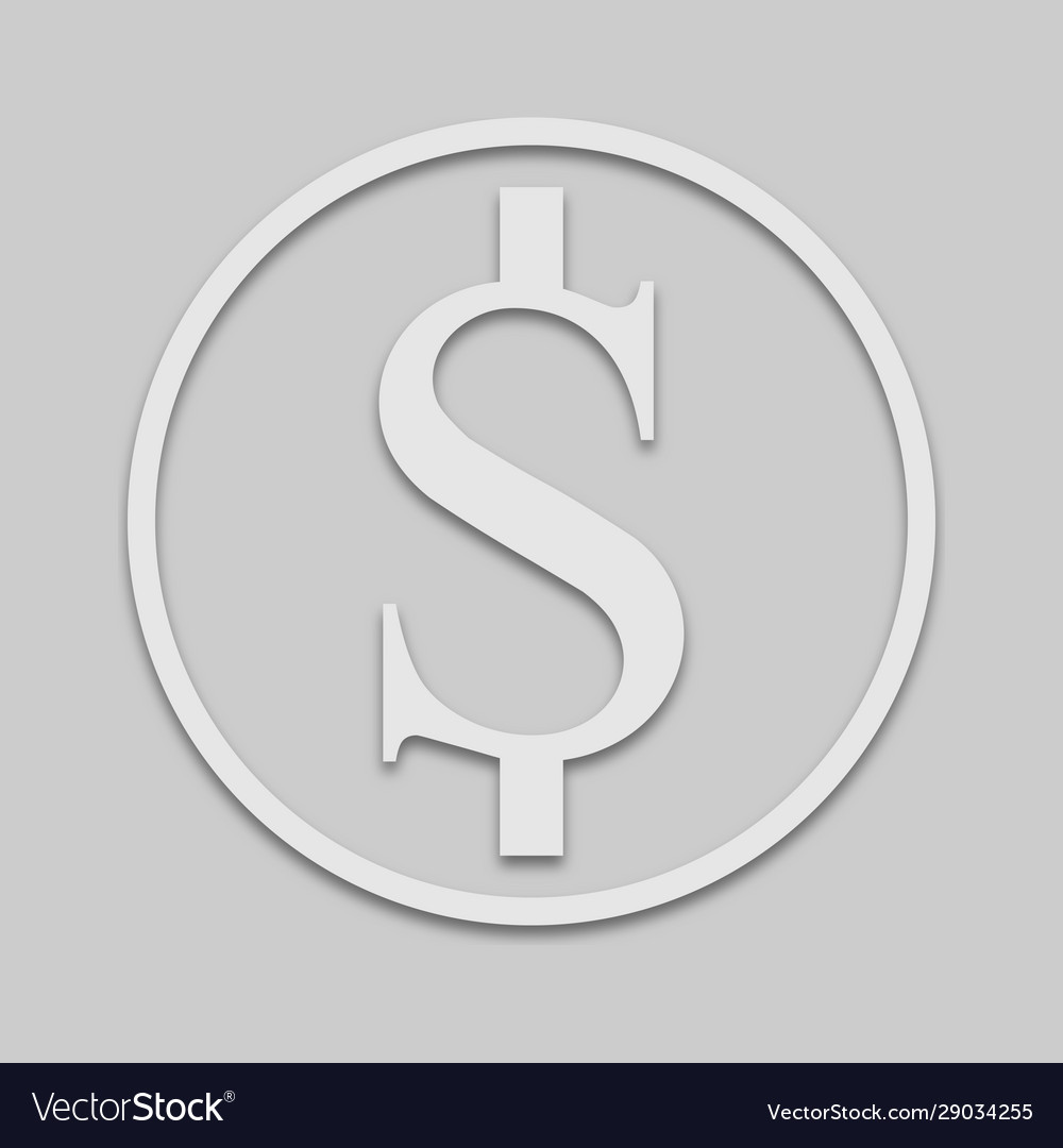 Dollar currency sign in bright colors