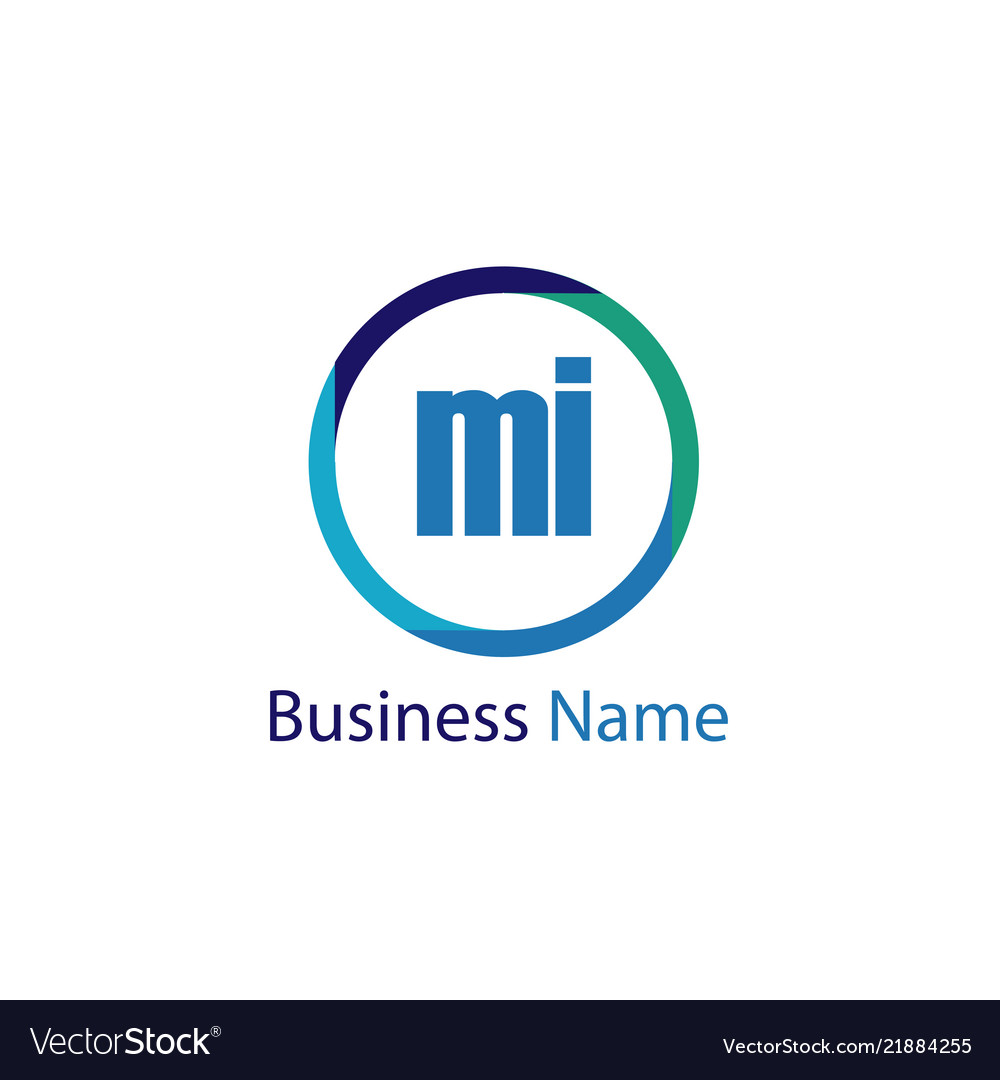 Original Brief mi Logo Vorlage Design