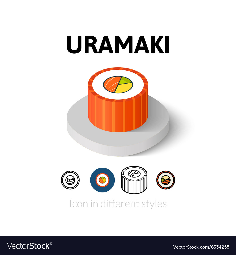 Uramaki icon in different style