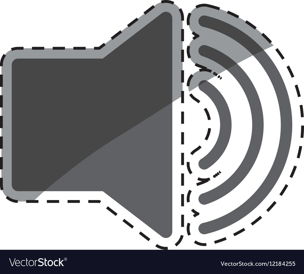 Volume bullhorn symbol Royalty Free Vector Image