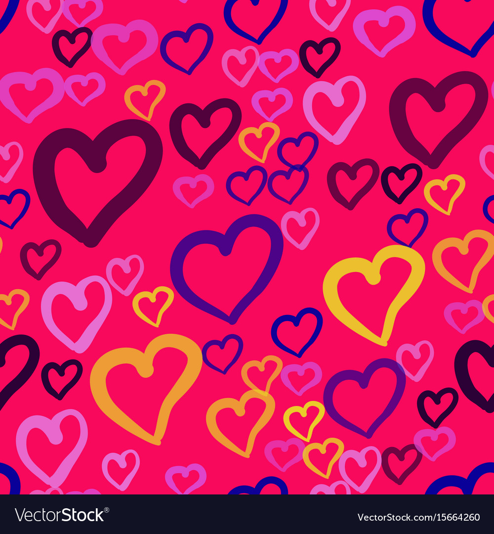 A seamless pattern with repeating hearts