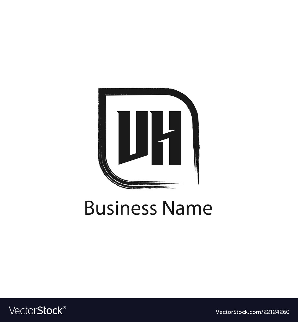 Initial letter vh logo template design