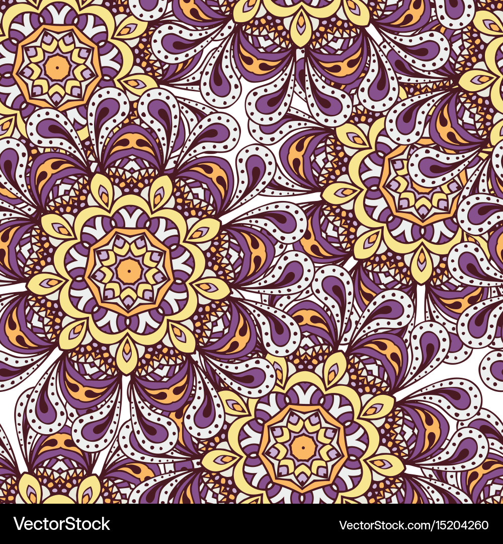 Seamless pattern with decorative elements Vector Image