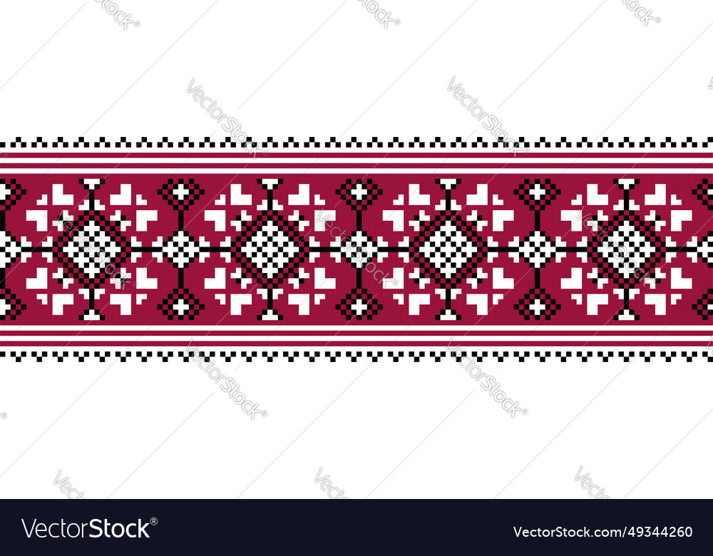 Ukrainian ornament for textile fabric cloth Vector Image