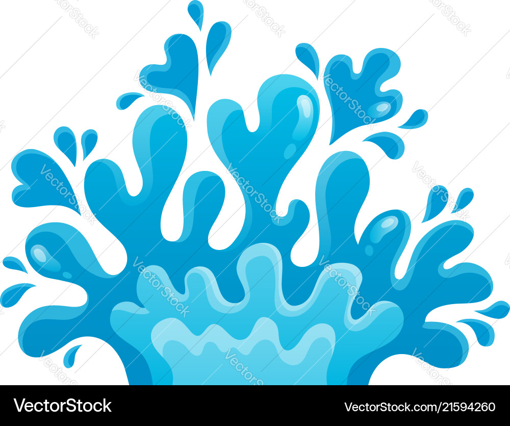 Water splash theme image 1 Royalty Free Vector Image