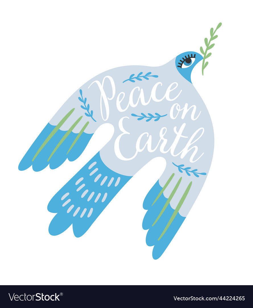 Dove of peace isolated for card Royalty Free Vector Image