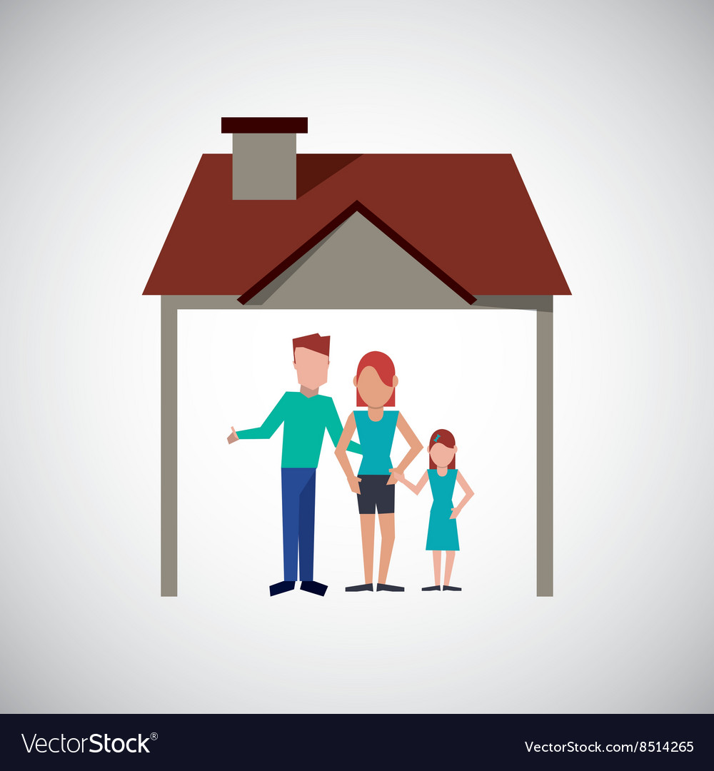 Family design relationship and home concept Vector Image