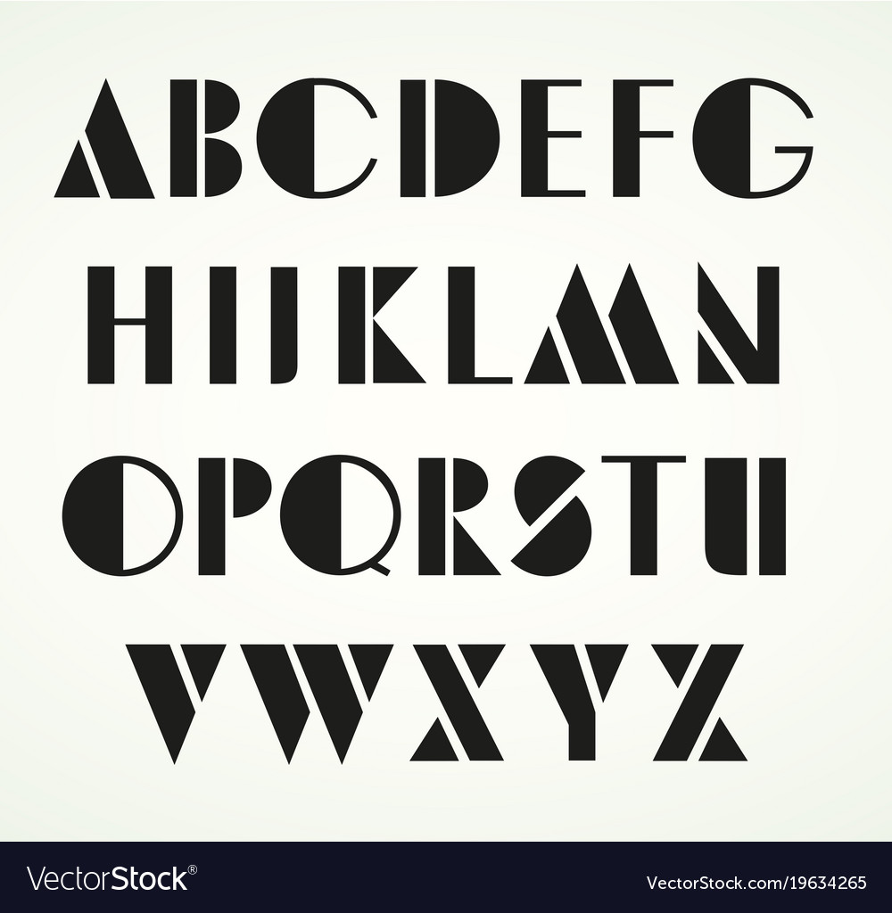 Geometric uppercase alphabet