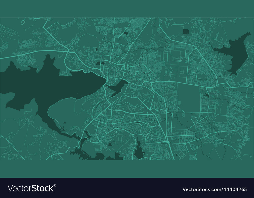 Green bhopal city area background map roads Vector Image