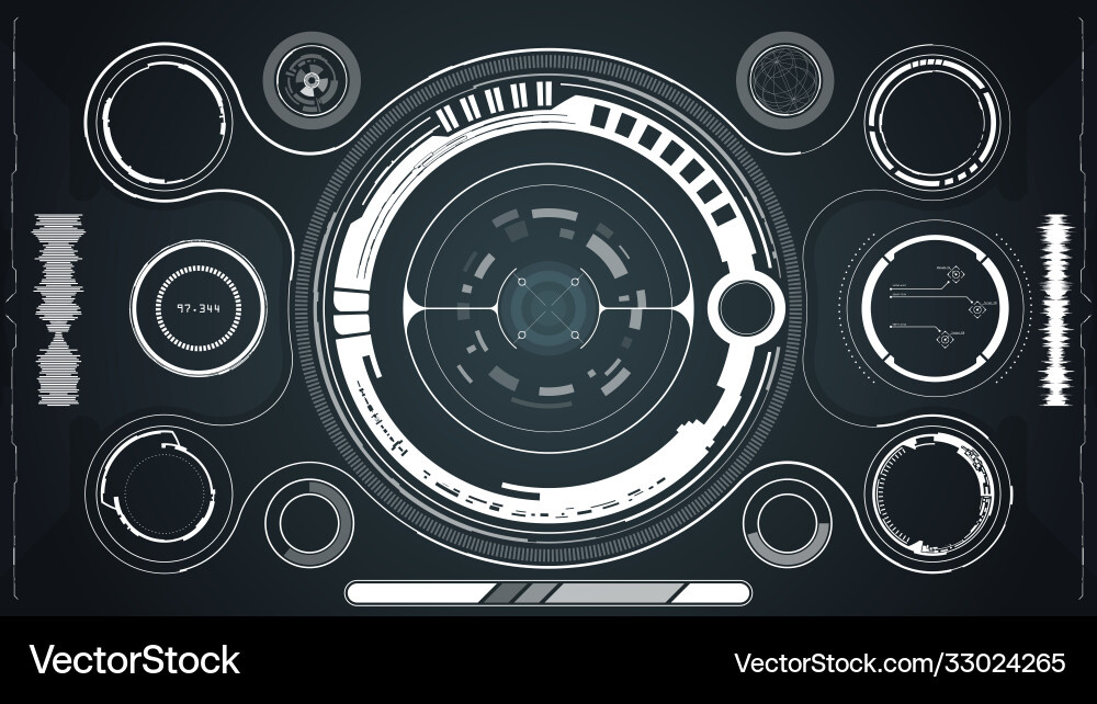 Sci-fi futuristic glowing hud display vitrual Vector Image