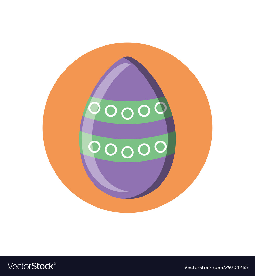 Striped easter egg block style icon