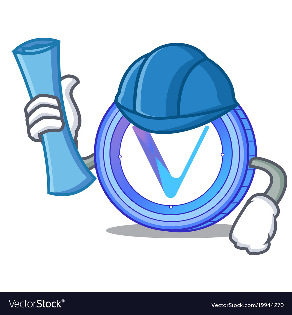 Architect vechain coin character cartoon