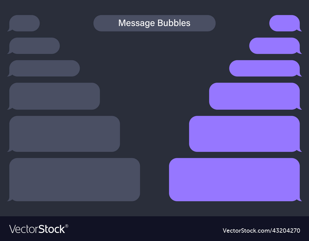 Blank various message bubbles chat or messenger Vector Image