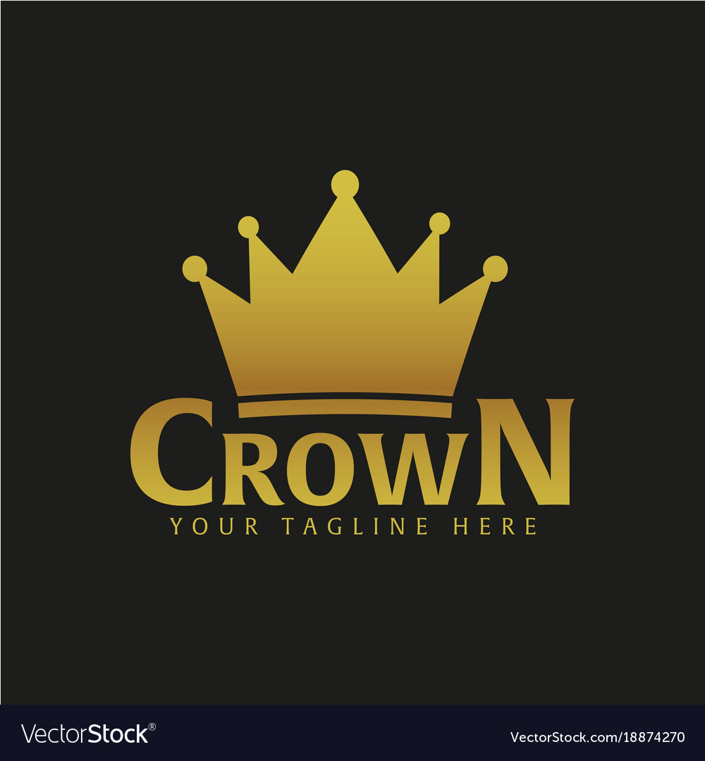 Crown hotel logo and emblem Royalty Free Vector Image