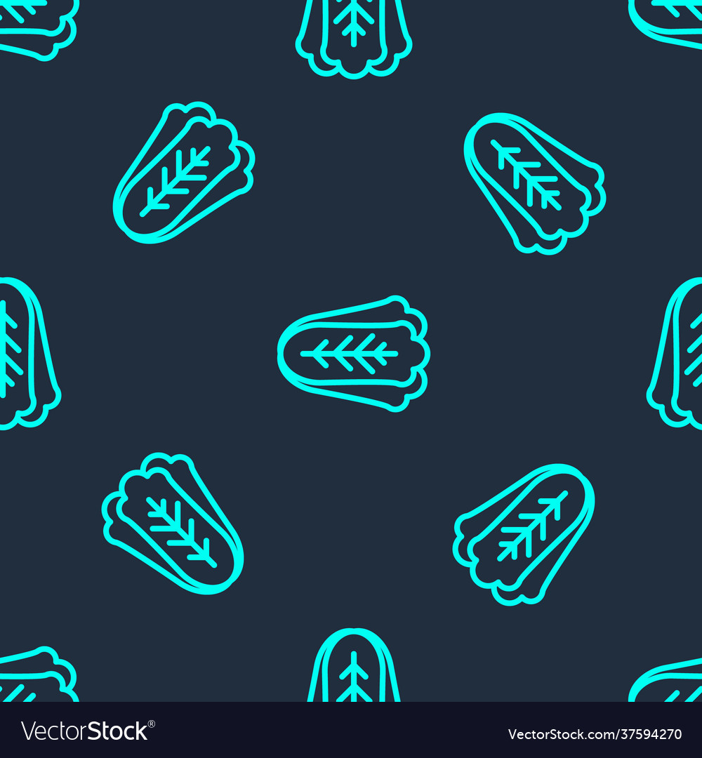 Green Line Fresh Cabbage Vegetable Icon Isolated Vector Image Green Line Fresh Cabbage Vegetable Icon Isolated Vector Image