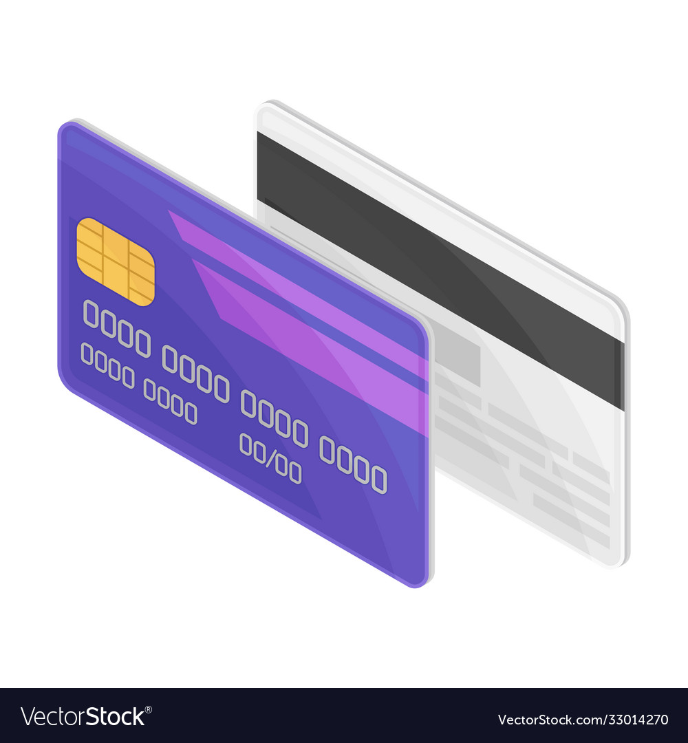 Plastic credit or debit card as payment method Vector Image