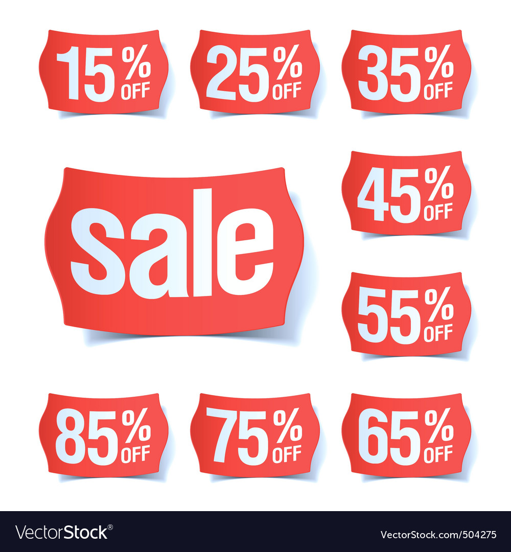 Discount price tags Royalty Free Vector Image - VectorStock