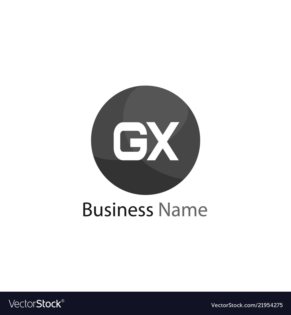 Initial letter gx logo template design