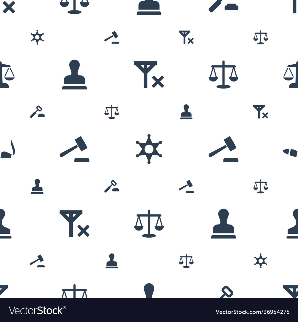 Law icons pattern seamless white background Vector Image