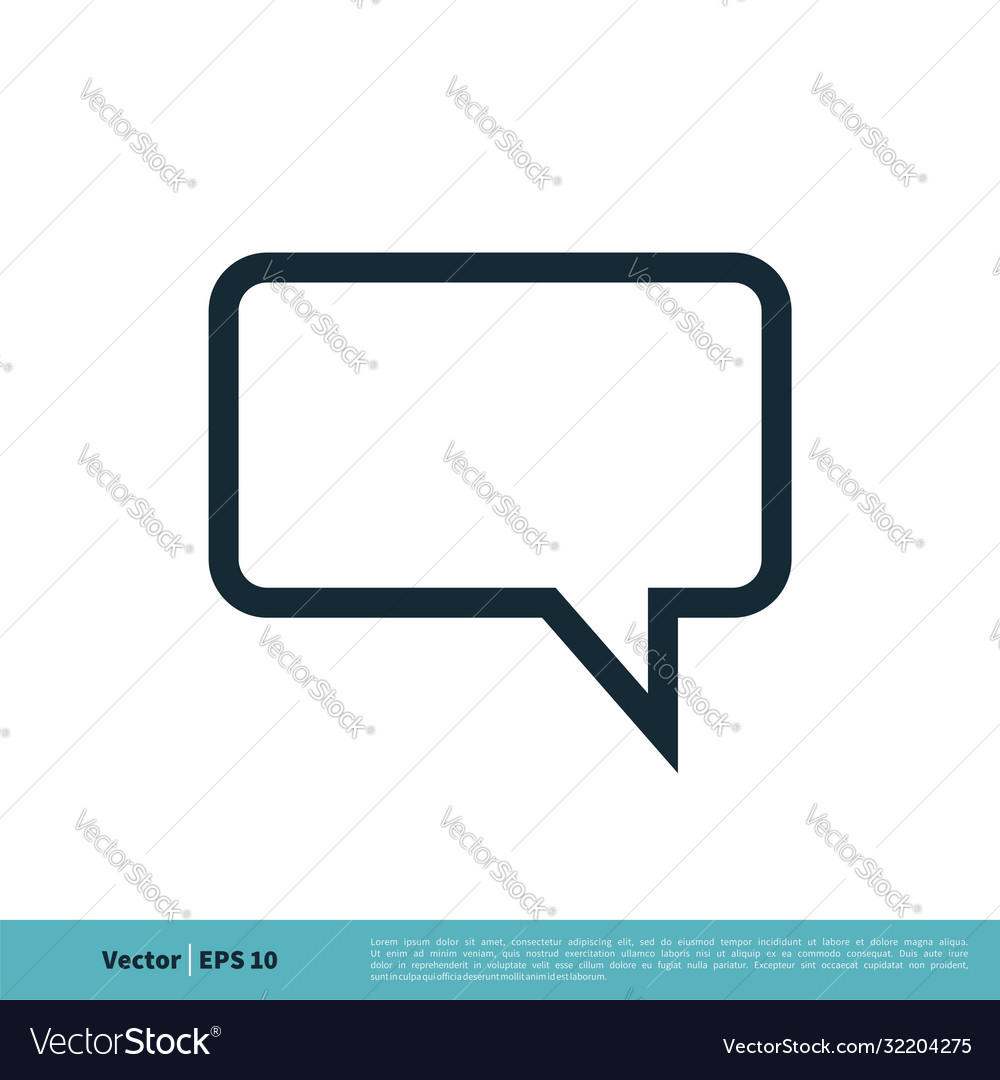 Speech bubble line icon logo template design eps