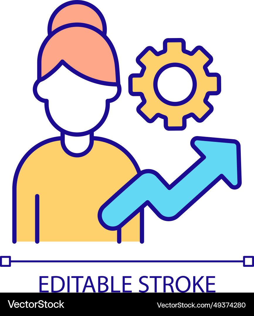 2d simple thin line development for teachers icon Vector Image