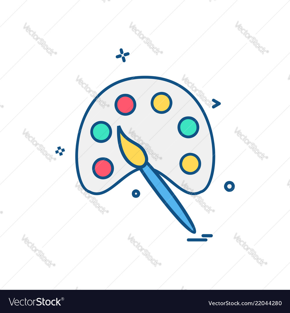 Color palette paint icon design