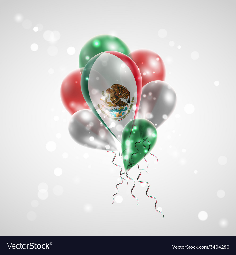 Flag of mexico on balloon