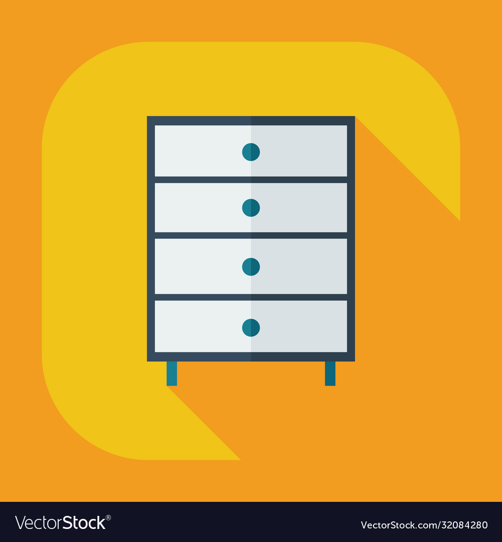 Flat modern design with shadow icons commode Vector Image