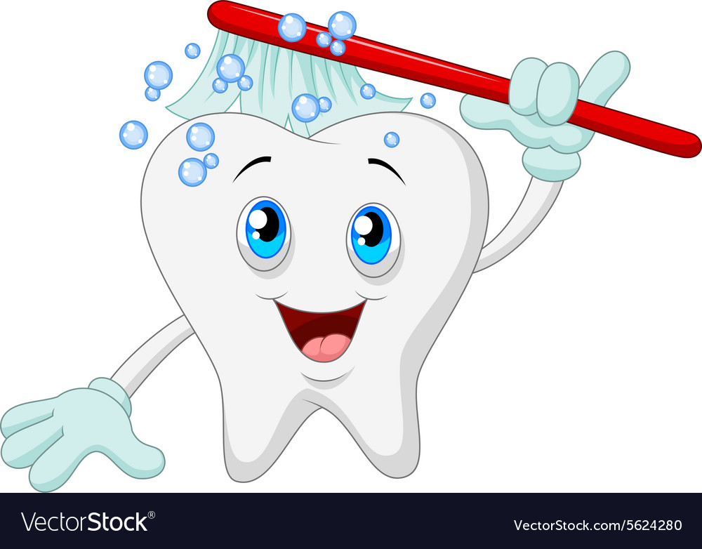 Happy tooth brushing Royalty Free Vector Image