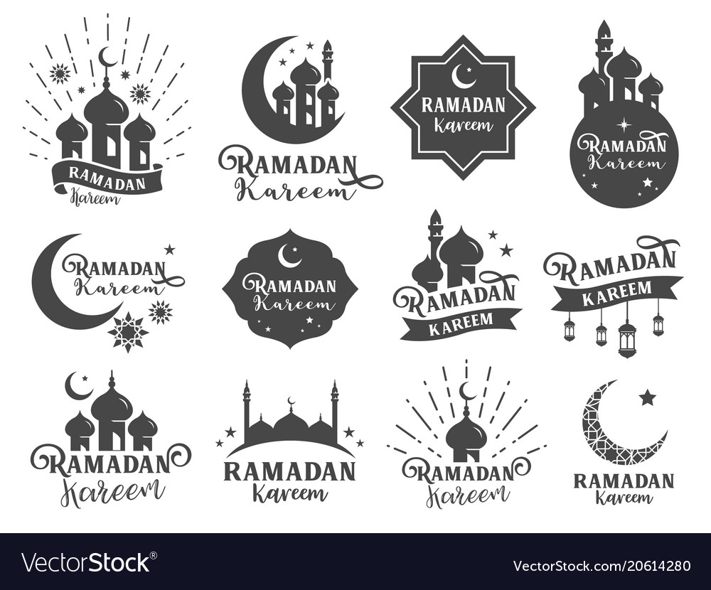  Islamic  sticker  badge Royalty Free  Vector Image