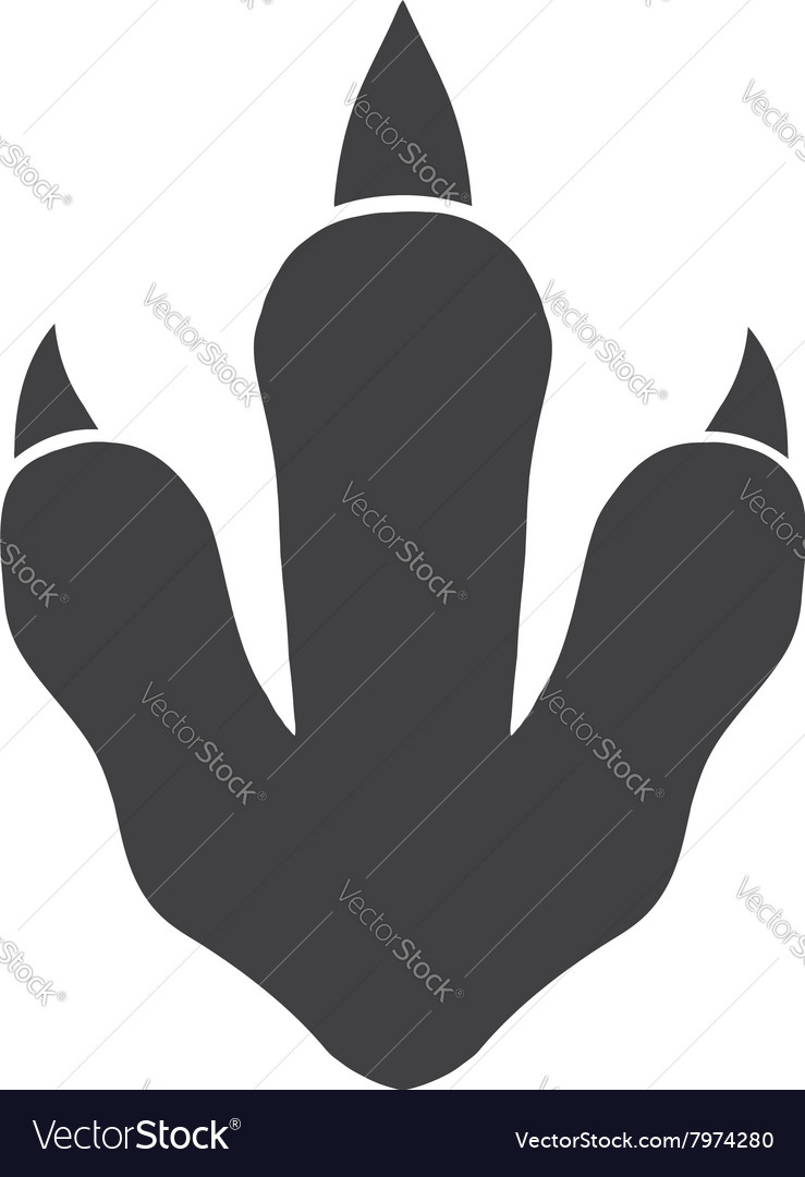 Raptor Dinosaur Paw Print Logo Royalty Free Vector Image