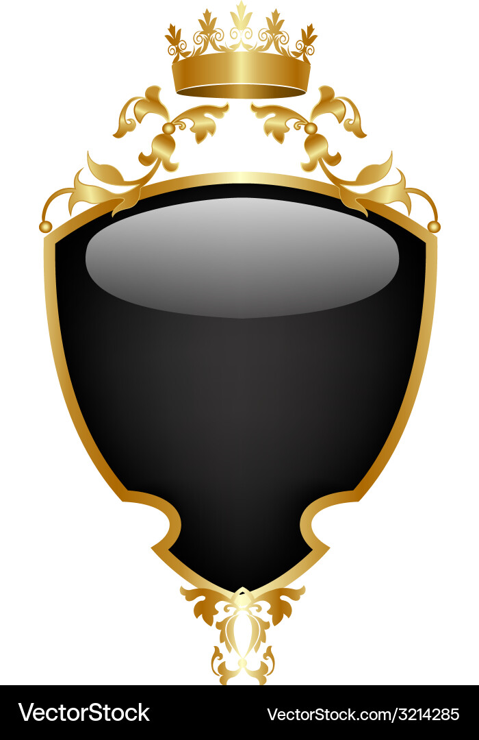 Black shield Royalty Free Vector Image - VectorStock