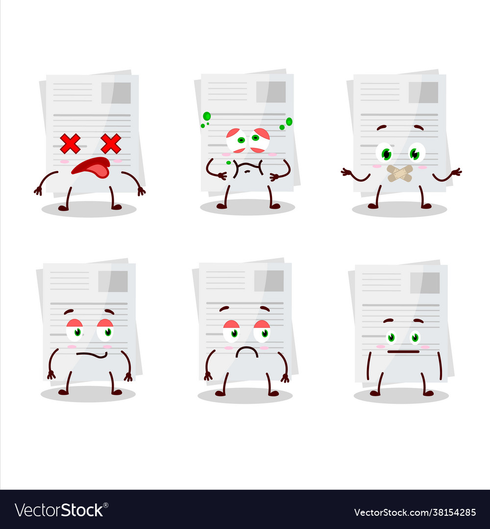 Essay paper cartoon character with nope expression Essay paper cartoon character with nope expression