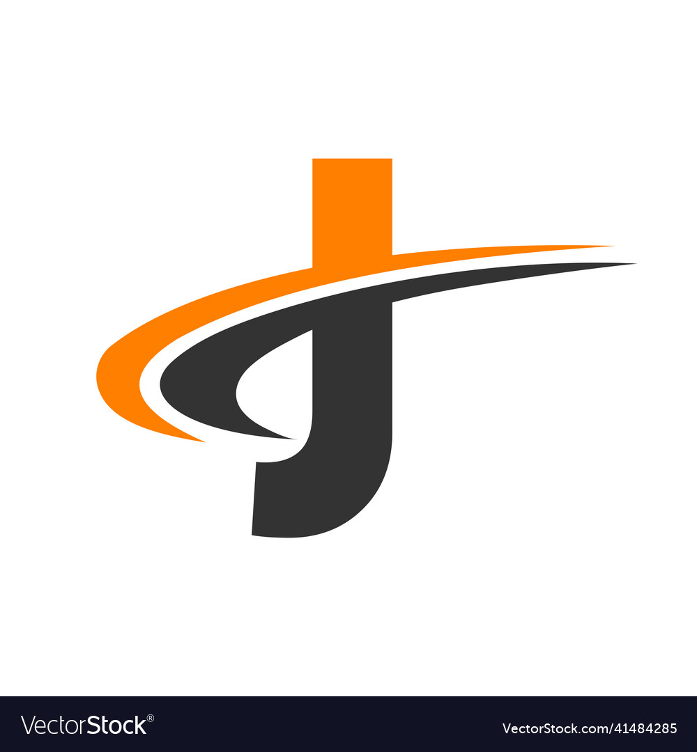 Letter j logo design for marketing and finance