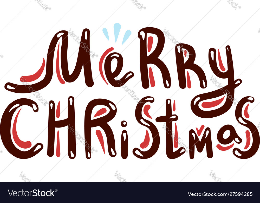 Merry Christmas Phrase Royalty Free Vector Image