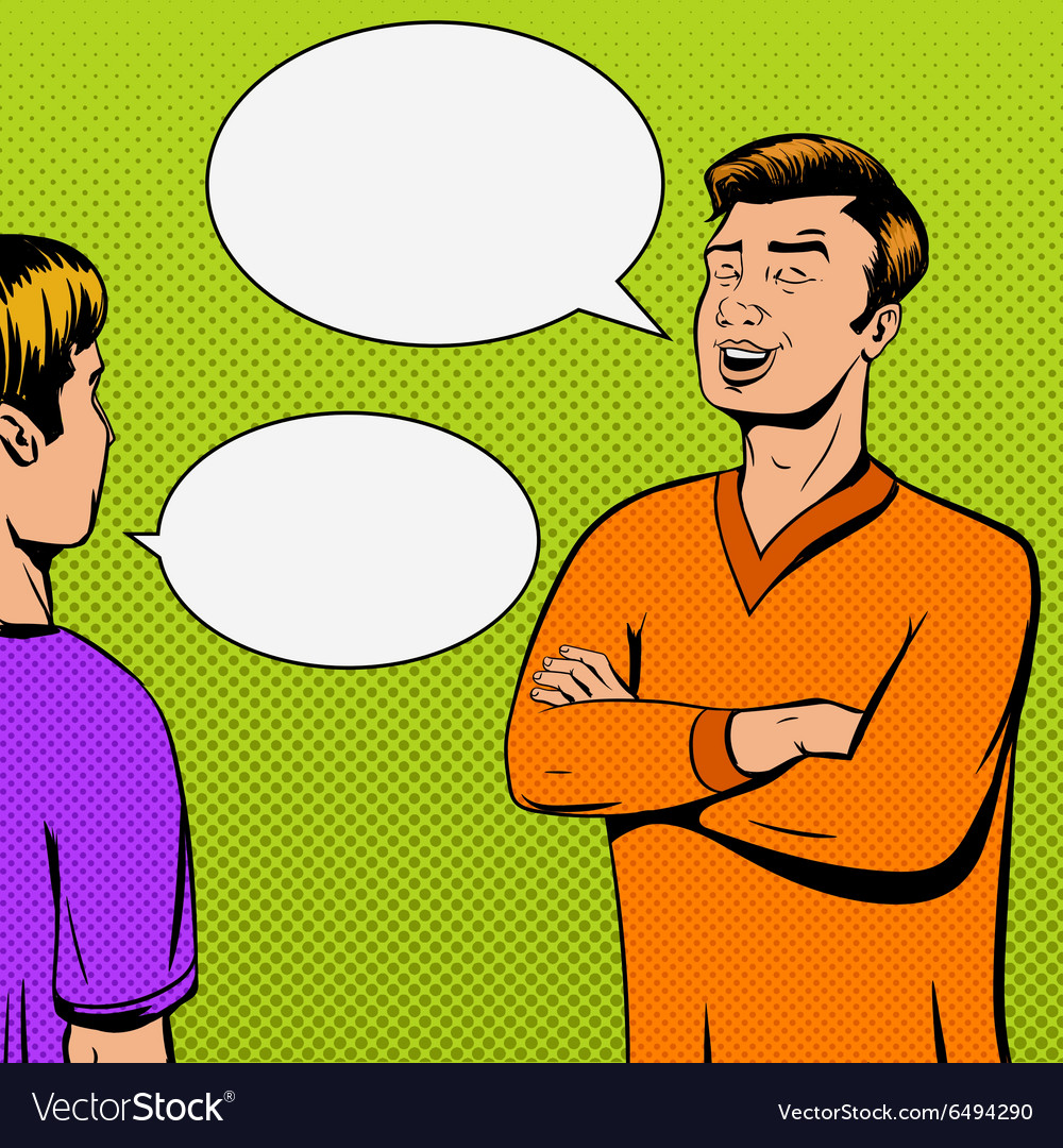 Comic Strip With Debate Two Persons Royalty Free Vector