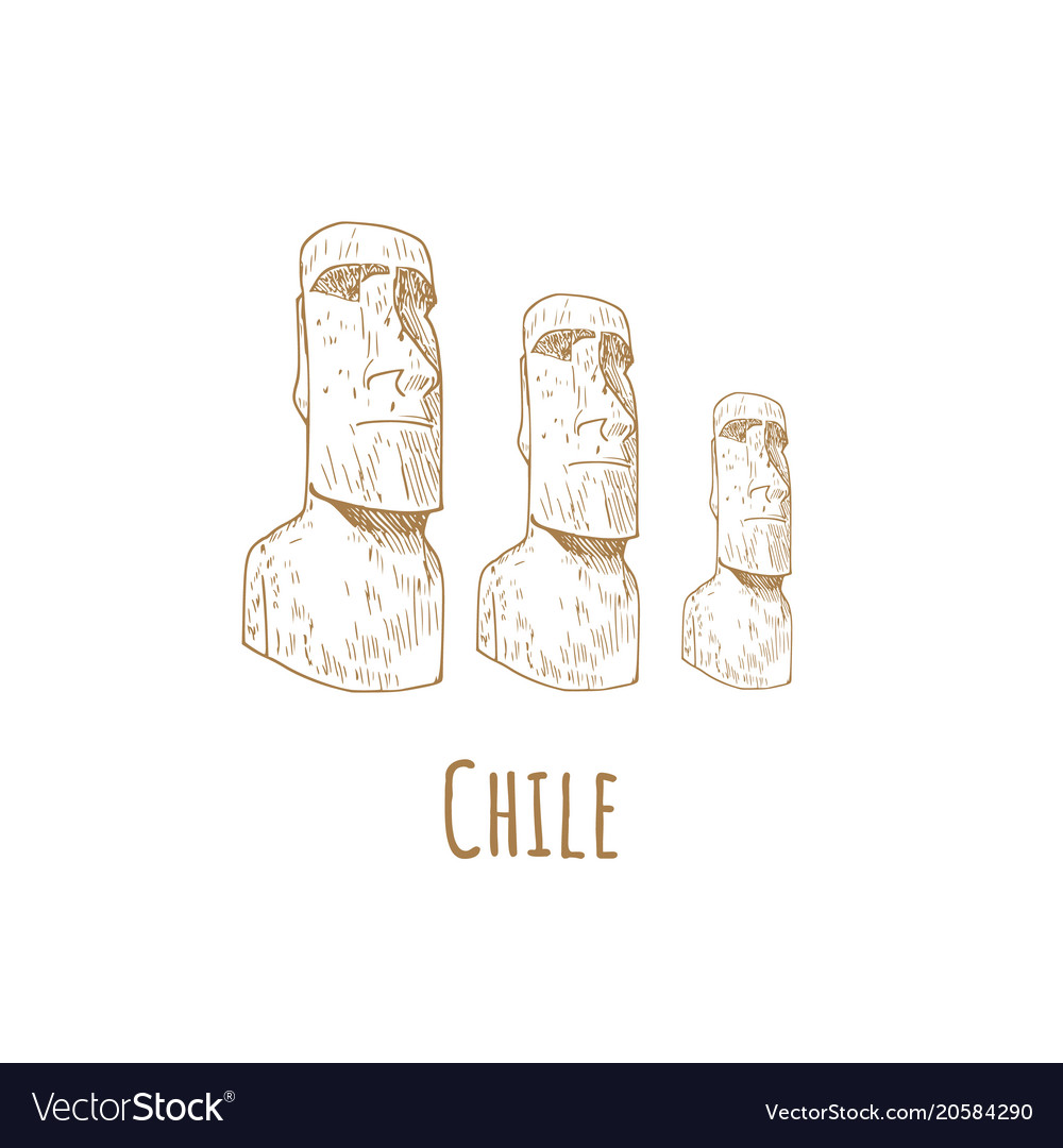 Stone statues of moai statue idol chile