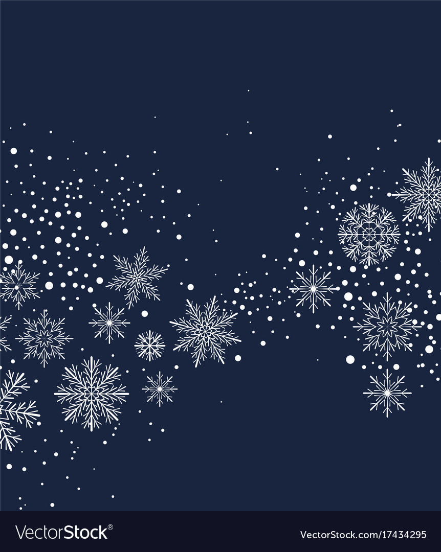 Christmas background with snow Royalty Free Vector Image